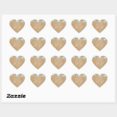 Sticker Cœur Twinkle Twinkle Prêt Pour POP Blue Rustic Kraft (Feuille)