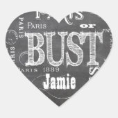 Sticker Cœur Typographie Calligraphie Paris France Tour Eiffel (Devant)