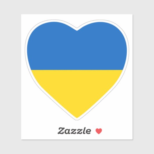 Sticker Coeur Ukraine (Feuille)