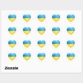 Sticker Cœur Ukraine Couleurs Coeur Jaune Et Bleu (Feuille)