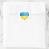 Sticker Cœur Ukraine Couleurs Coeur Jaune Et Bleu (Sac)