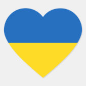 Sticker Cœur Ukraine Drapeau bleu et jaune (Devant)