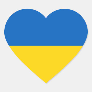Sticker Cœur Ukraine - Drapeau ukrainien