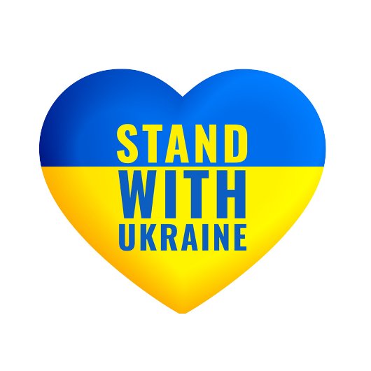 Sticker Cœur Ukraine jaune et bleue