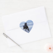 Sticker Cœur Un cheval sauvage et libre (Enveloppe)