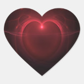 Sticker Cœur Un coeur éclairé sur un Arrière - plan noir (Devant)