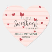 Sticker Cœur Un petit baby shower de coeurs valentin amoureux (Devant)