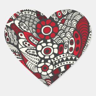 Sticker Cœur Un peu de rouge