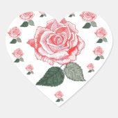 Sticker Cœur Une douzaine de roses rouges (Devant)