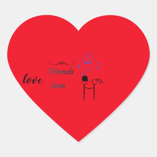 Sticker Cœur Une tasse cadeau pour un ami cher (Devant)