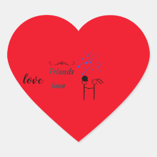 Sticker Cœur Une tasse cadeau pour un ami cher