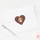 Sticker Cœur Unicorn Rampant (Enveloppe)