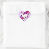 Sticker Cœur Unicorne arc-en-ciel (Sac)
