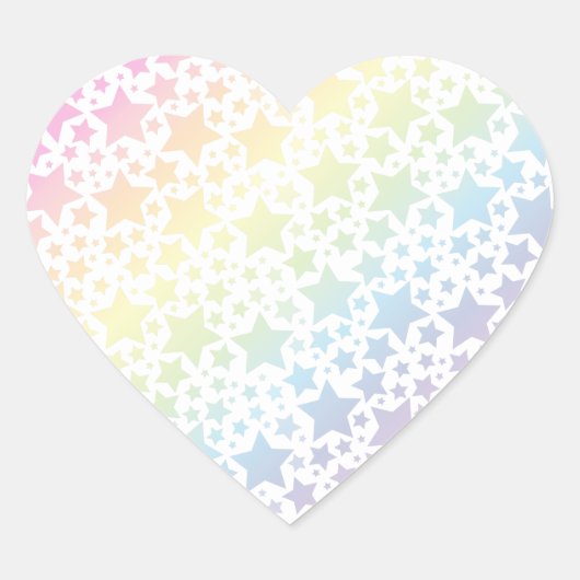 Sticker Cœur Unicorne Baby shower Pastel Rainbow (Devant)