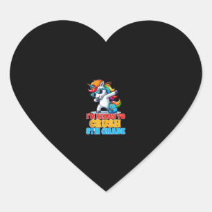 Sticker Cœur Unicorne de la 8e année Je suis prêt à écraser hui