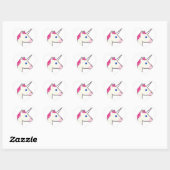 Sticker Cœur unicorne emoji (Feuille)