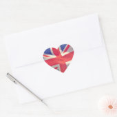 Sticker Cœur Union Flag ou Union Jack Patriot britannique (Enveloppe)