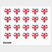 Sticker Cœur Union Jack London ~ Drapeau britannique (Feuille)