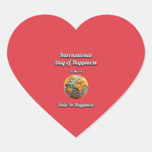 Sticker Cœur Unissez-vous dans le bonheur. Journée internationa