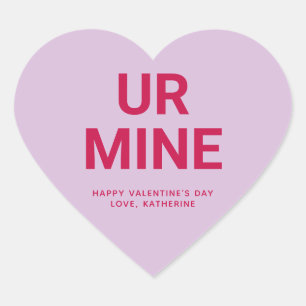 Sticker Cœur Ur ma jolie conversation personnalisée de la Saint