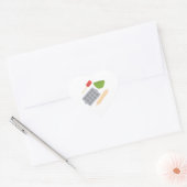 Sticker Cœur Ustensiles de cuisine (Enveloppe)