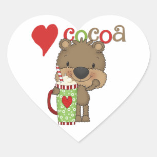 Sticker Cœur Vacances d'amour de cacao d'ours