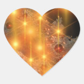Sticker Cœur Vacances dorées éblouissantes (Devant)