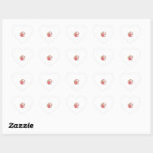 Sticker Cœur Vache Et Fraise (Feuille)