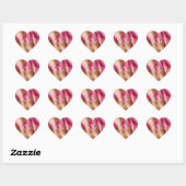 Sticker Cœur Vachette Brown Western Pink Gold (Feuille)