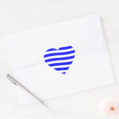 Sticker Cœur Vagues bleues et blanches (Enveloppe)