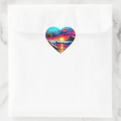 Sticker Cœur Valentine Beach Design (Sac)
