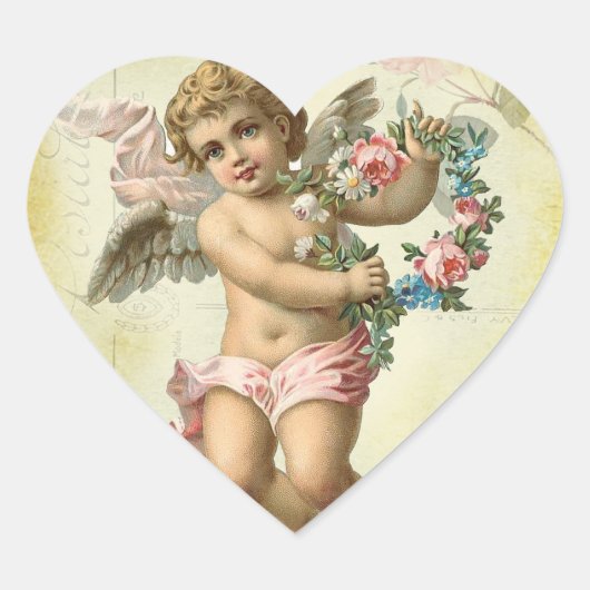 Sticker Cœur Valentine Cherub (Devant)