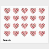 Sticker Cœur Valentine Heart Sock Monkey Imprimer (Feuille)