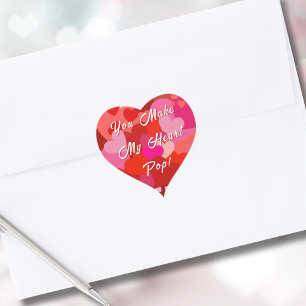 Sticker Cœur Valentine Tu Fais Mon Coeur Pop