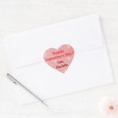 Sticker Cœur Valentines Day Coeurs rouges roses Nom personnalis (Enveloppe)