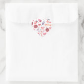Sticker Cœur Valentines Jour Floral Et Bonbons (Sac)