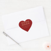 Sticker Cœur Valentine's XOXO Red Faux Gold (Enveloppe)
