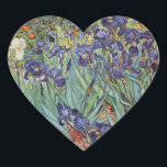 Sticker Cœur Van Gogh Irises Peinture impressionniste<br><div class="desc">Vincent Van Gogh Irises à Saint Remy - Irises de Vincent Van Gogh est une magnifique peinture impressionniste réalisée par l'un des maîtres impressionnistes de tous les temps. Le jardin de l'iris tourbillonne de couleur et d'émotion, les iris violets jaillissant de leurs tiges et feuilles bleus et verts. Il y...</div>