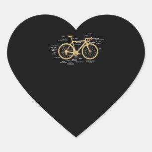 Sticker Cœur Vélo Cyclisme Anatomie Road Bike Parts Vélo