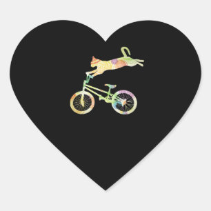 Sticker Cœur Vélo vélo Cat - Votre collection de cadeaux