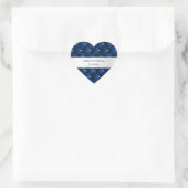 Sticker Cœur Velours Luxueux Glam Bleu (Sac)
