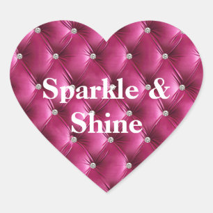 Sticker Cœur Velvet Rose Chaud