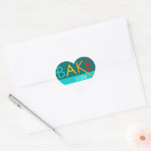 Sticker Cœur vente de gâteaux (typographique) (Enveloppe)