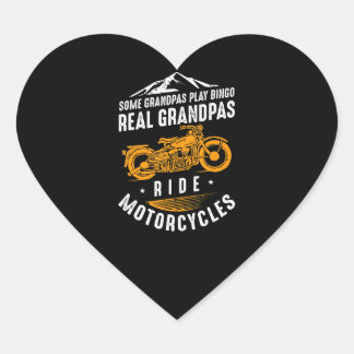 Sticker Cœur Véritable Grandpas Ride Motos Cadeau Pour Les Vélo