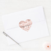 Sticker Cœur Verre blanc rose (Enveloppe)