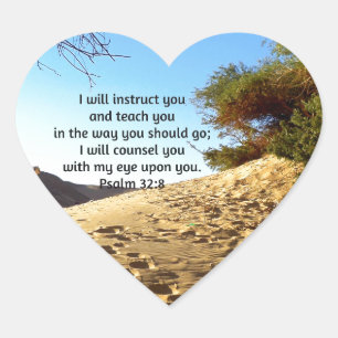 Sticker Cœur Versets bibliques Citation Inspirationnelle Psaume