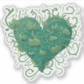 Sticker Coeur vert à l'intérieur (Devant)