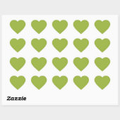 Sticker Cœur Vert citron moyen (couleur solide) jaune-vert (Feuille)