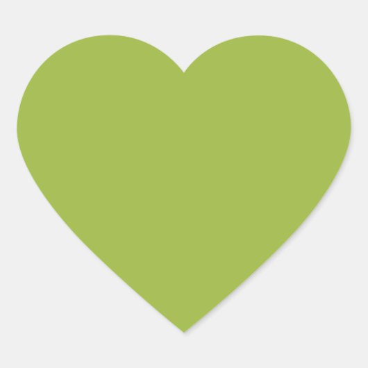 Sticker Cœur Vert citron moyen (couleur solide) jaune-vert (Devant)