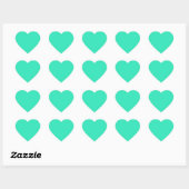 Sticker Cœur Vert des Caraïbes (couleur solide) (Feuille)